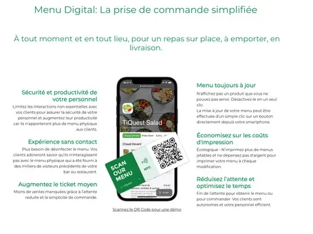 Les menu digitaux pas TiQuest