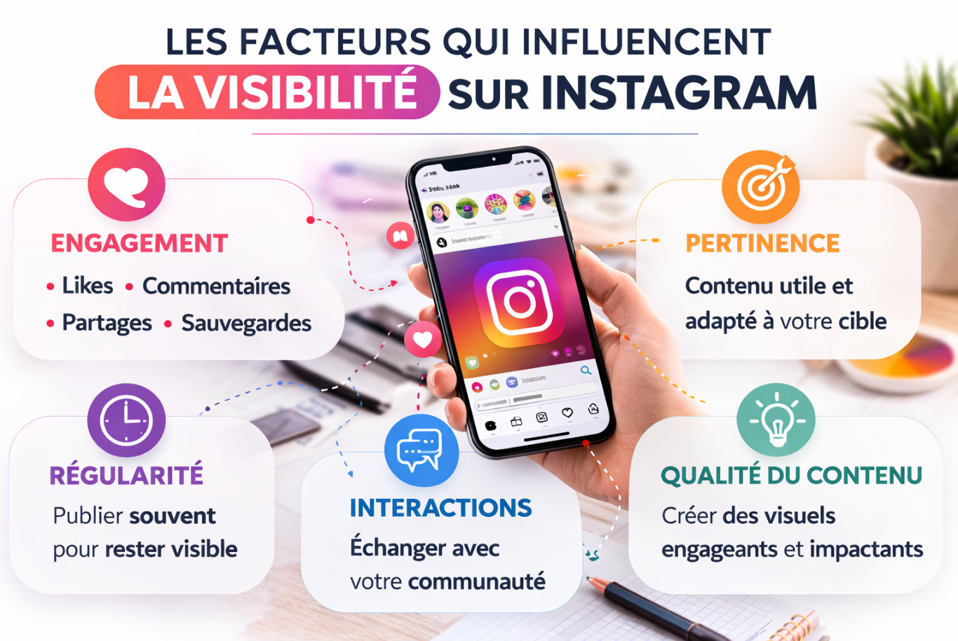 Les facteurs qui influencent la visibilité sur Instagram facteurs qui influencent la visibilité sur instagram : engagement, pertinence du contenu, régularité et interactions